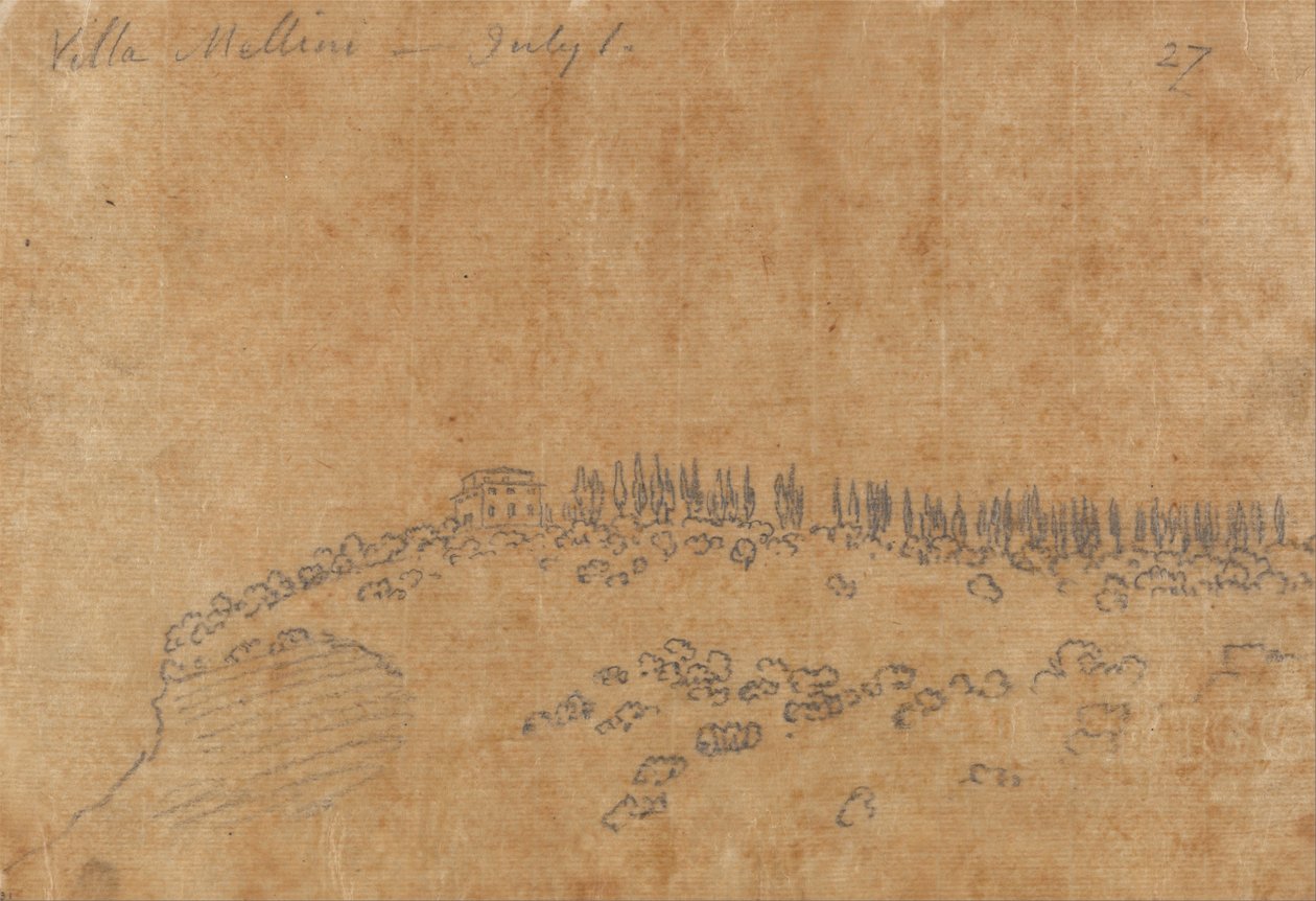 Willa Mellini, 1 lipca autorstwa John Robert Cozens