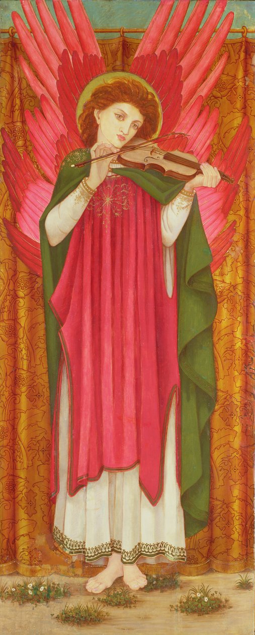 Anioł grający na skrzypcach autorstwa John Roddam Spencer Stanhope