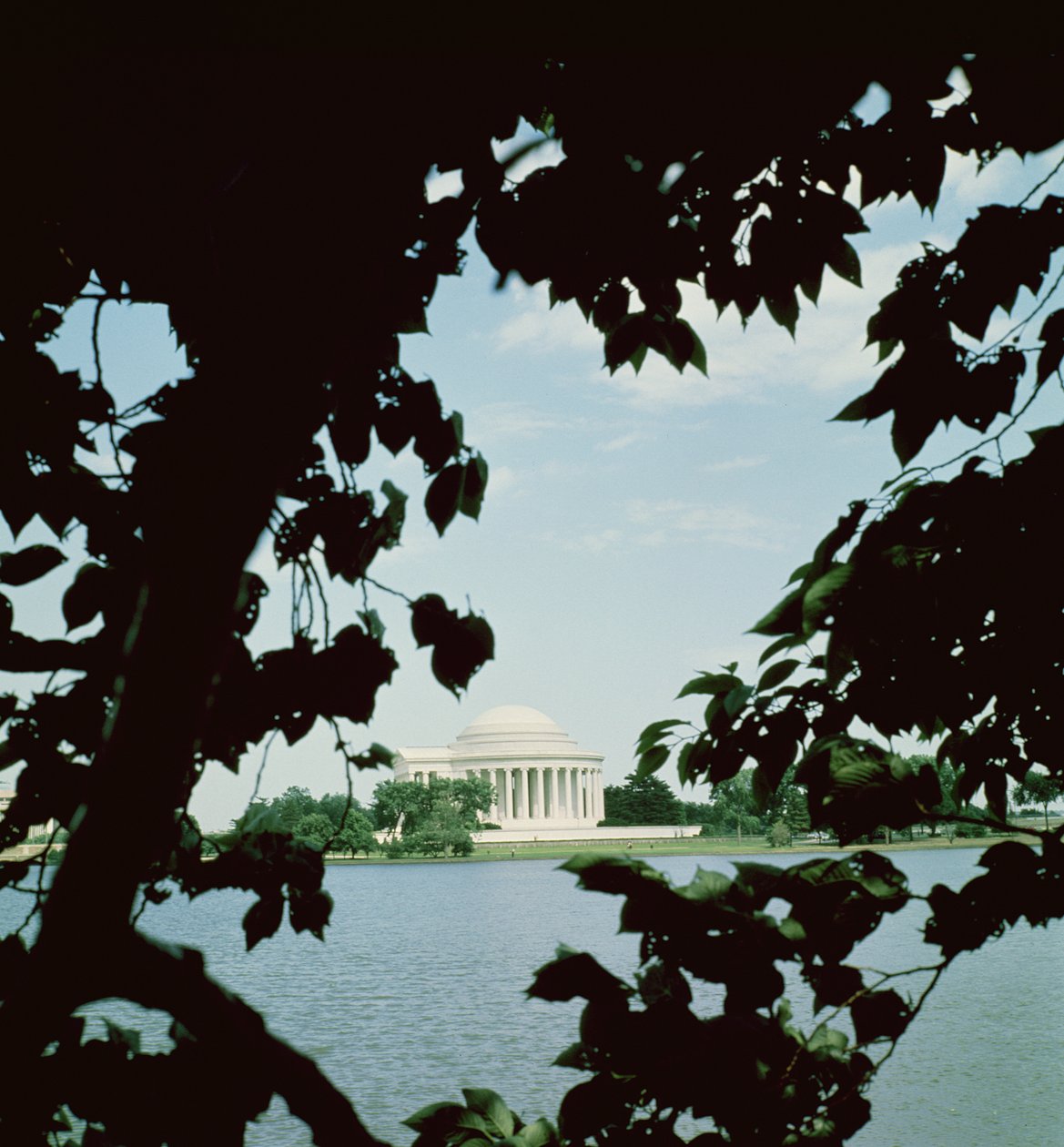 Widok na Jefferson Memorial, zbudowany w latach 1938-43 autorstwa John Russell Pope