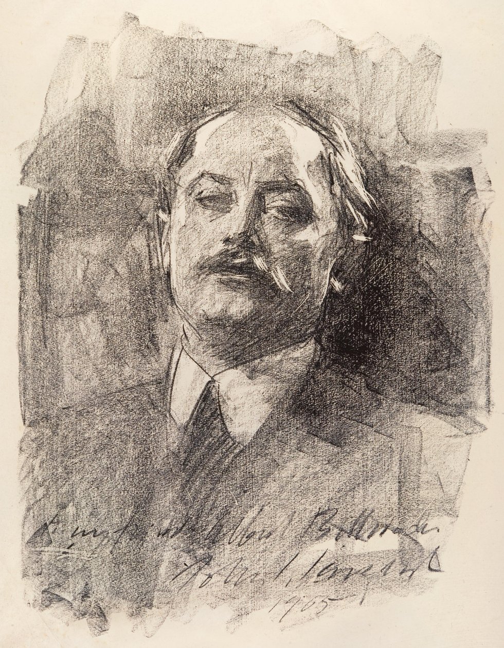 Portret Alberta Belleroche, 1905 autorstwa John Sargent Noble