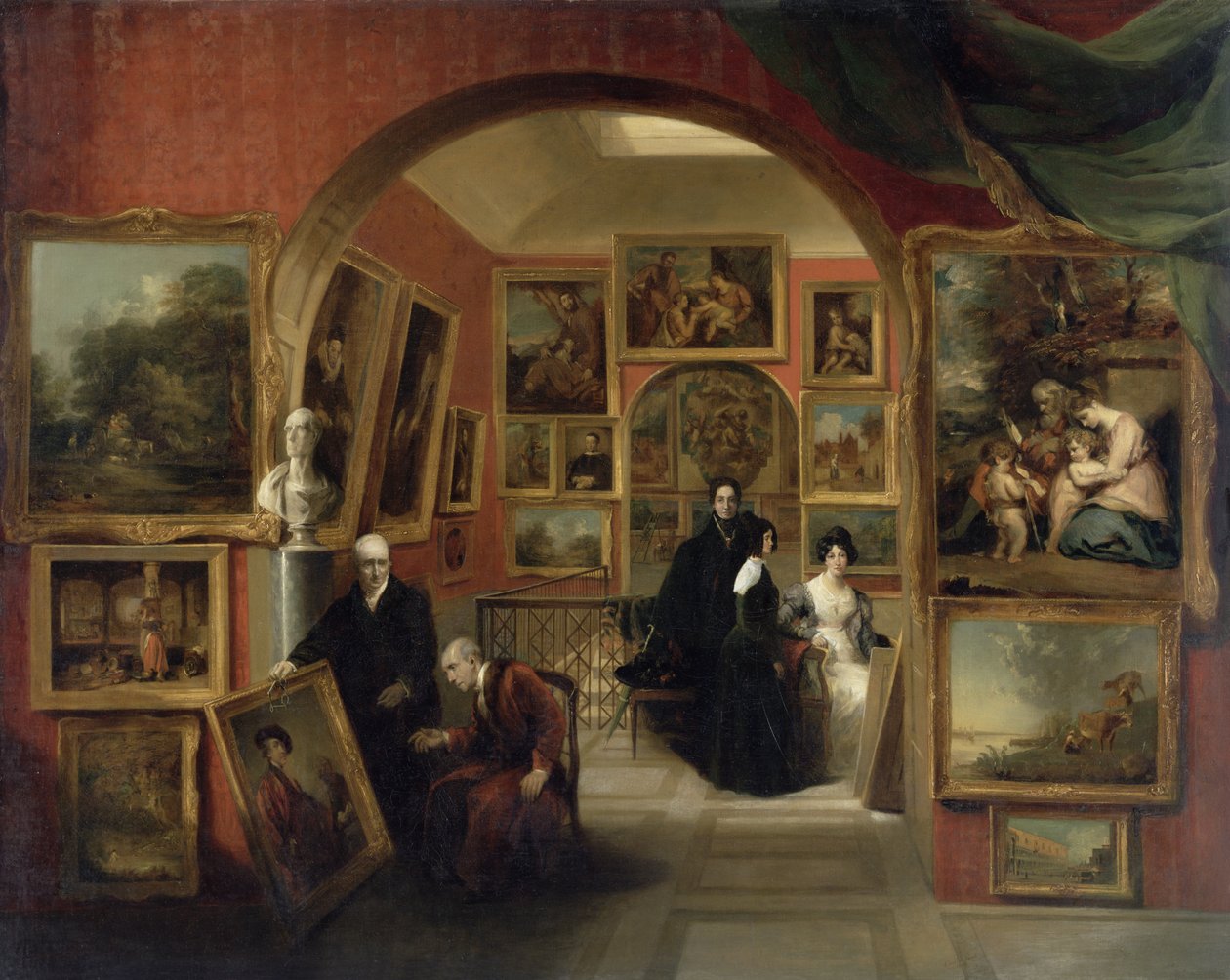 Wnętrze Galerii Instytucji Brytyjskiej, 1829 autorstwa John Scarlett Davis