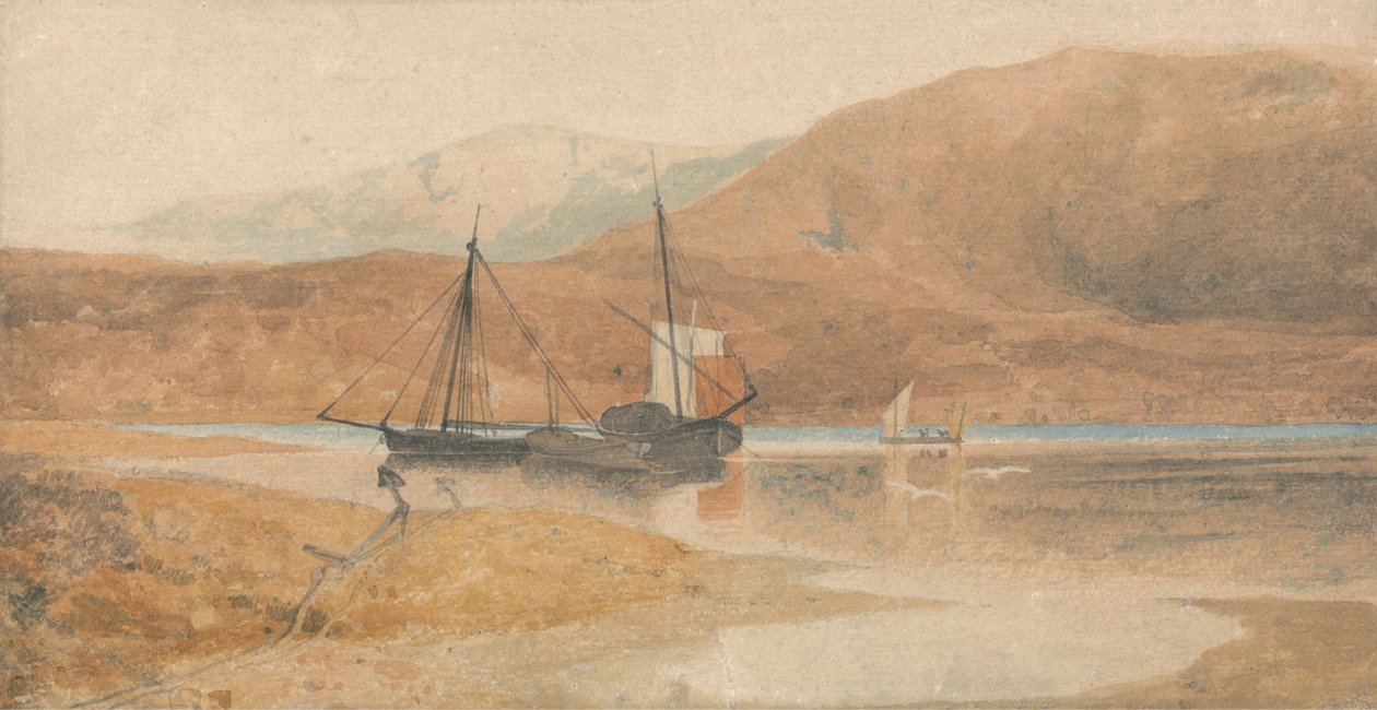 Ujście Barmouth z Cader Idris, Północna Walia autorstwa John Sell Cotman
