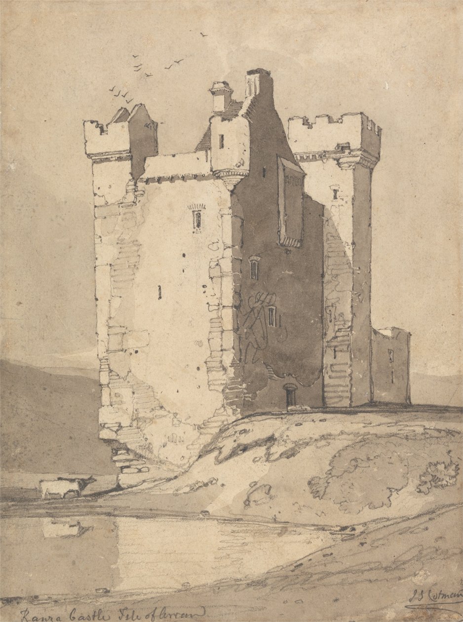 Zamek Loch Ranza, Wyspa Arran, Szkocja autorstwa John Sell Cotman