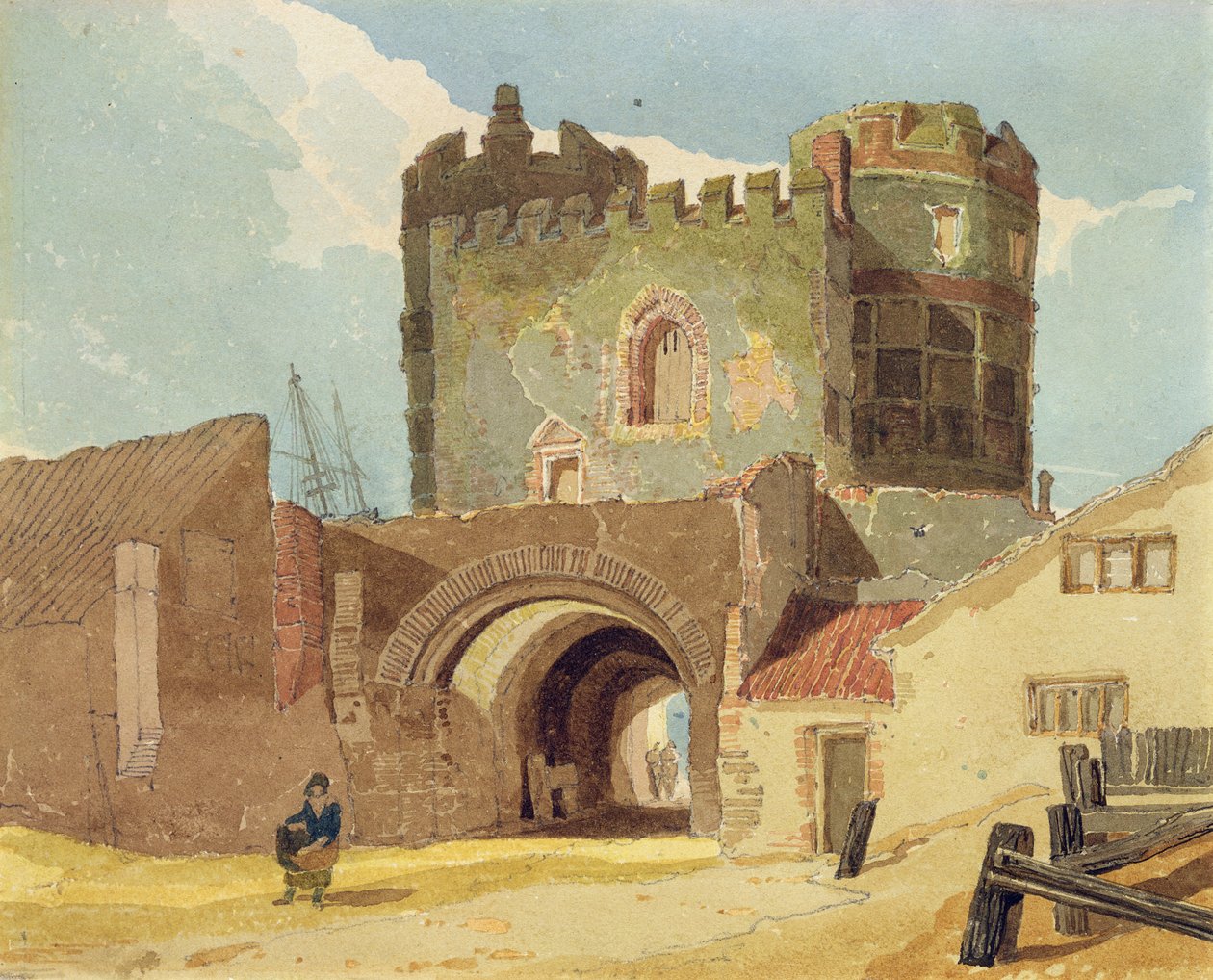 Brama Południowa, Great Yarmouth, Norfolk autorstwa John Sell Cotman