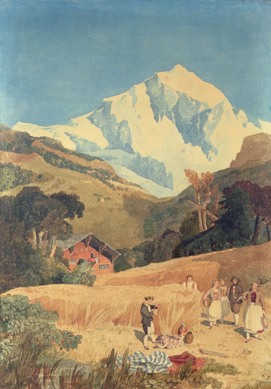 Widok na Jungfrau-Horn, 1809 autorstwa John Sell Cotman