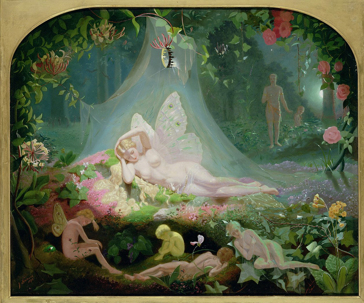 Tam śpi Tytania, 1872 autorstwa John Simmons