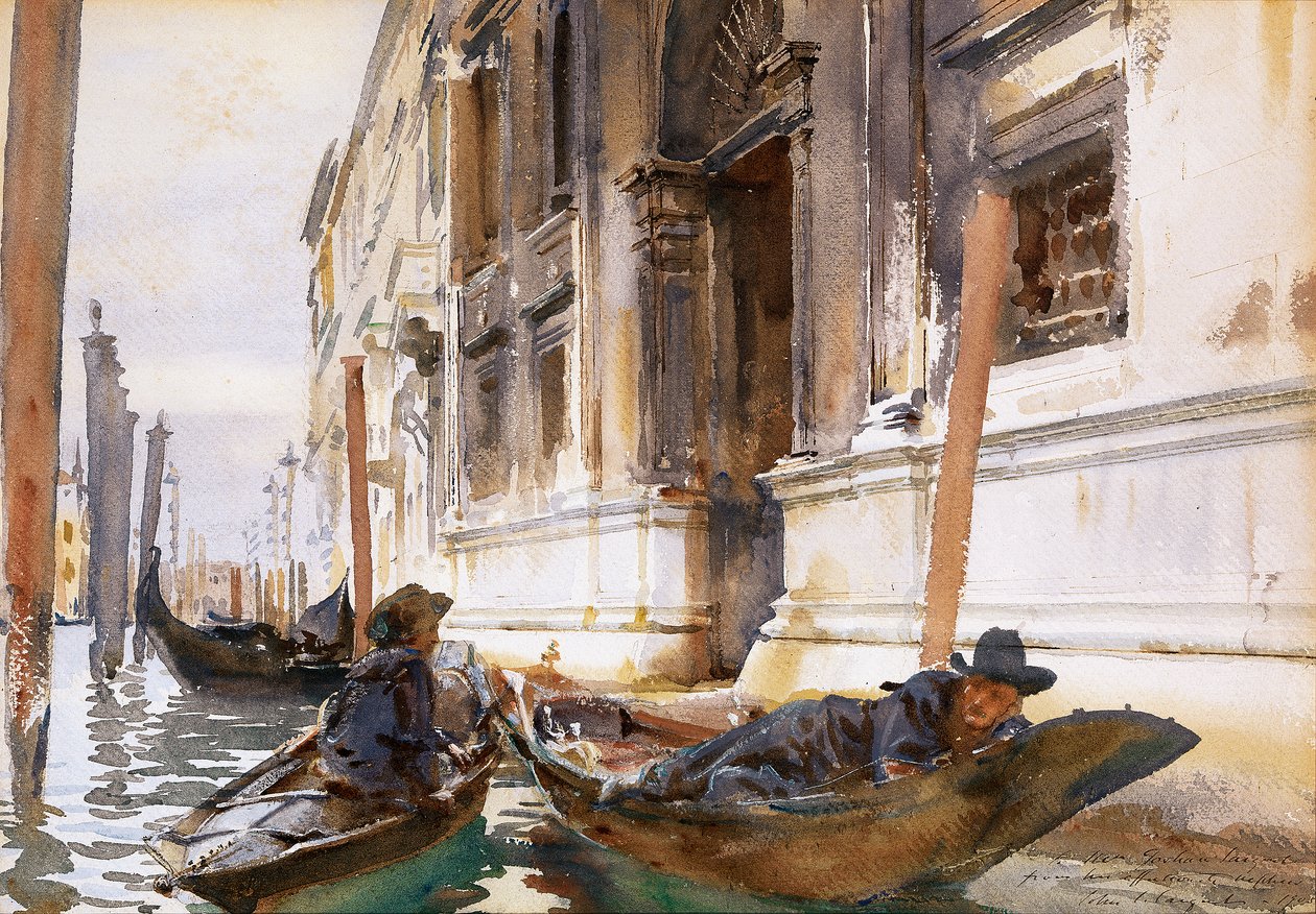 Gondolierzy SiestanFrancais : Gondolierzy Siestan autorstwa John Singer Sargent