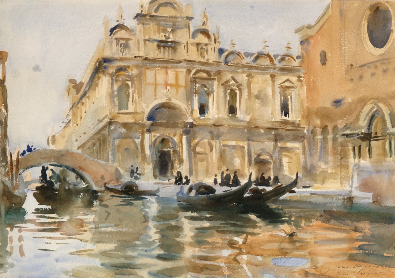 Rio dei Mendicanti, Wenecja autorstwa John Singer Sargent