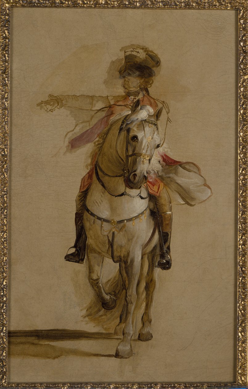 Generał George Augustus Eliott na szarym rumaku, studium do „Oblężenia Gibraltaru”. ok.1787 autorstwa John Singleton Copley