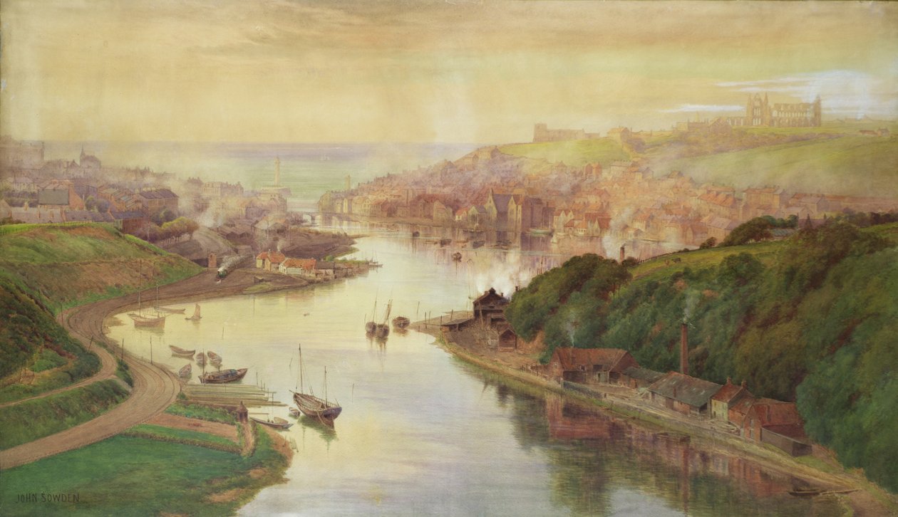 Whitby z Larpool (wc) autorstwa John Sowden