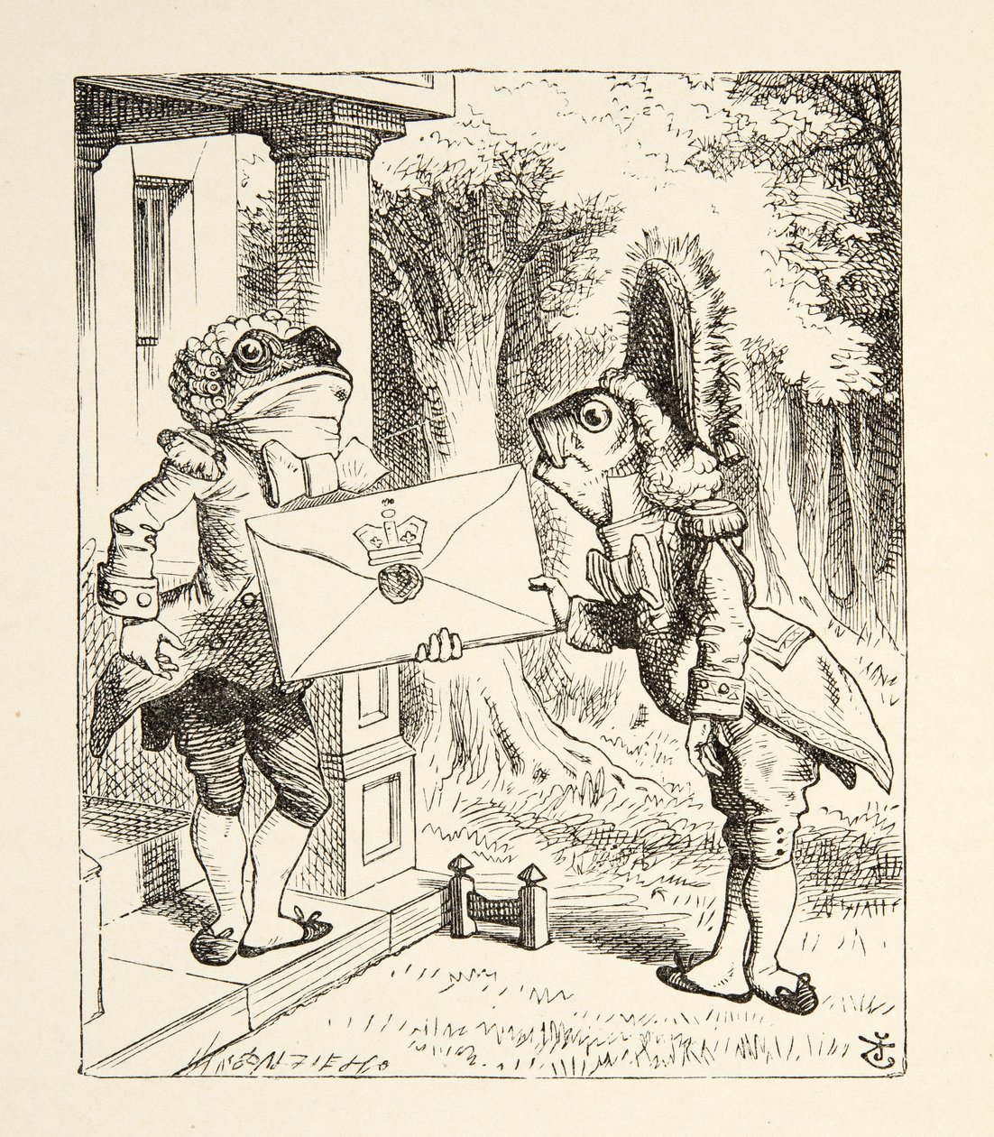 Fish Footman, z Alices Adventures in Wonderland Lewisa Carrolla (1832 - 98), opublikowane w 1891 r. autorstwa John Tenniel