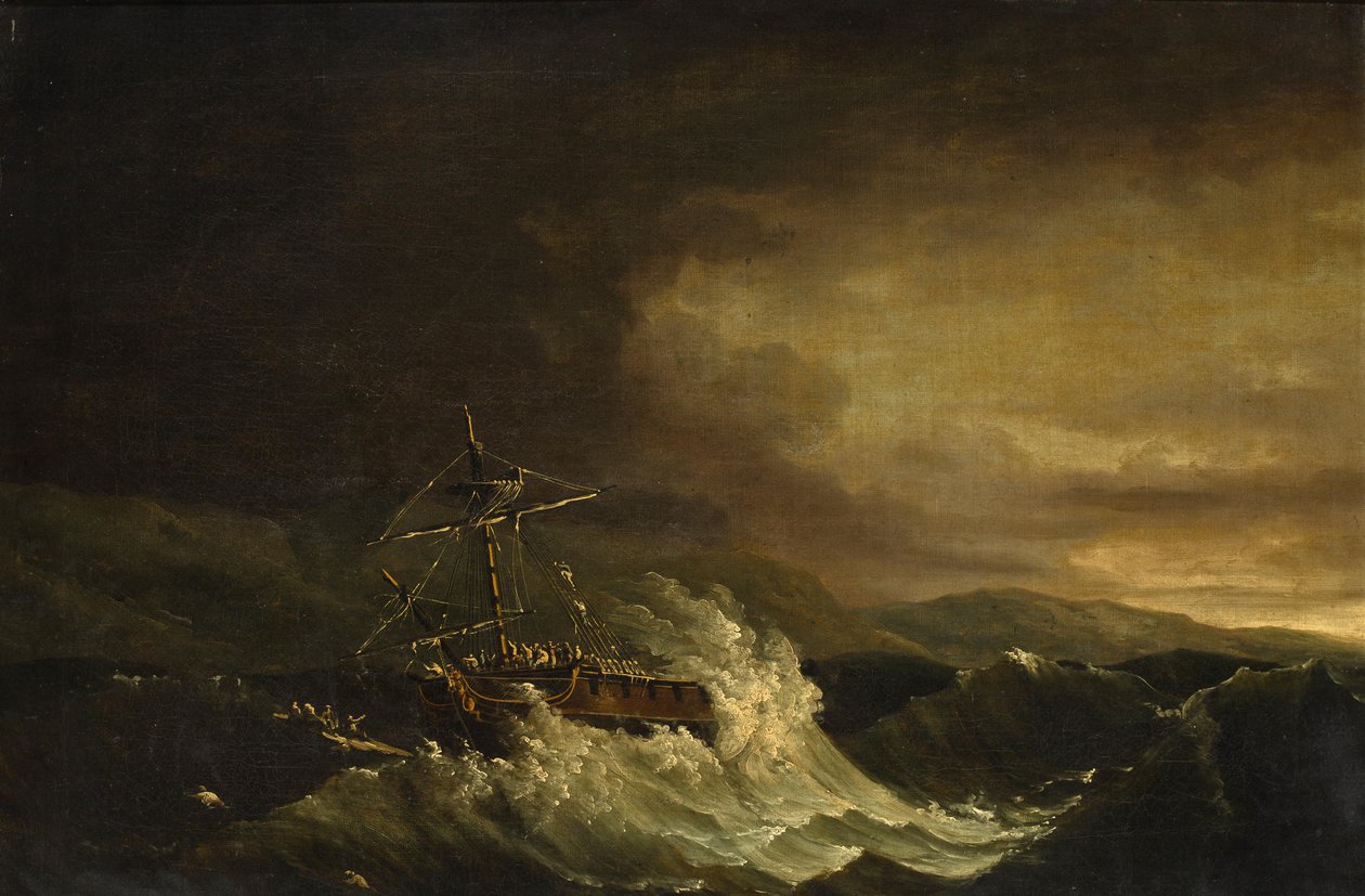 Wrak H.M.S. Oferta Castleoff Portoryko autorstwa John Thomas Serres