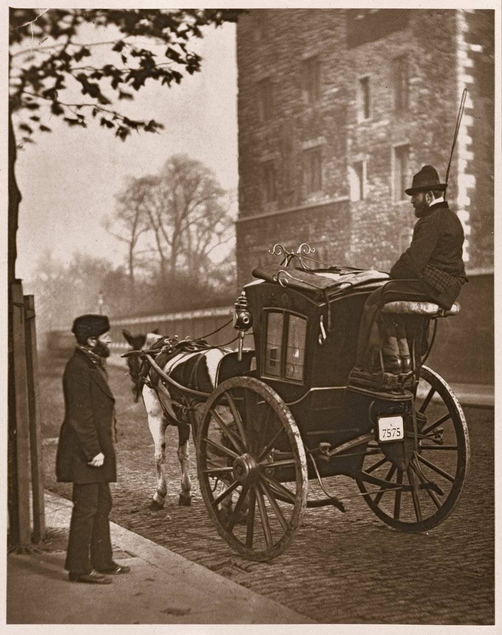 Londyńscy taksówkarze, z „Street Life in London”, 1877-78 (woodburytype) autorstwa John Thomson