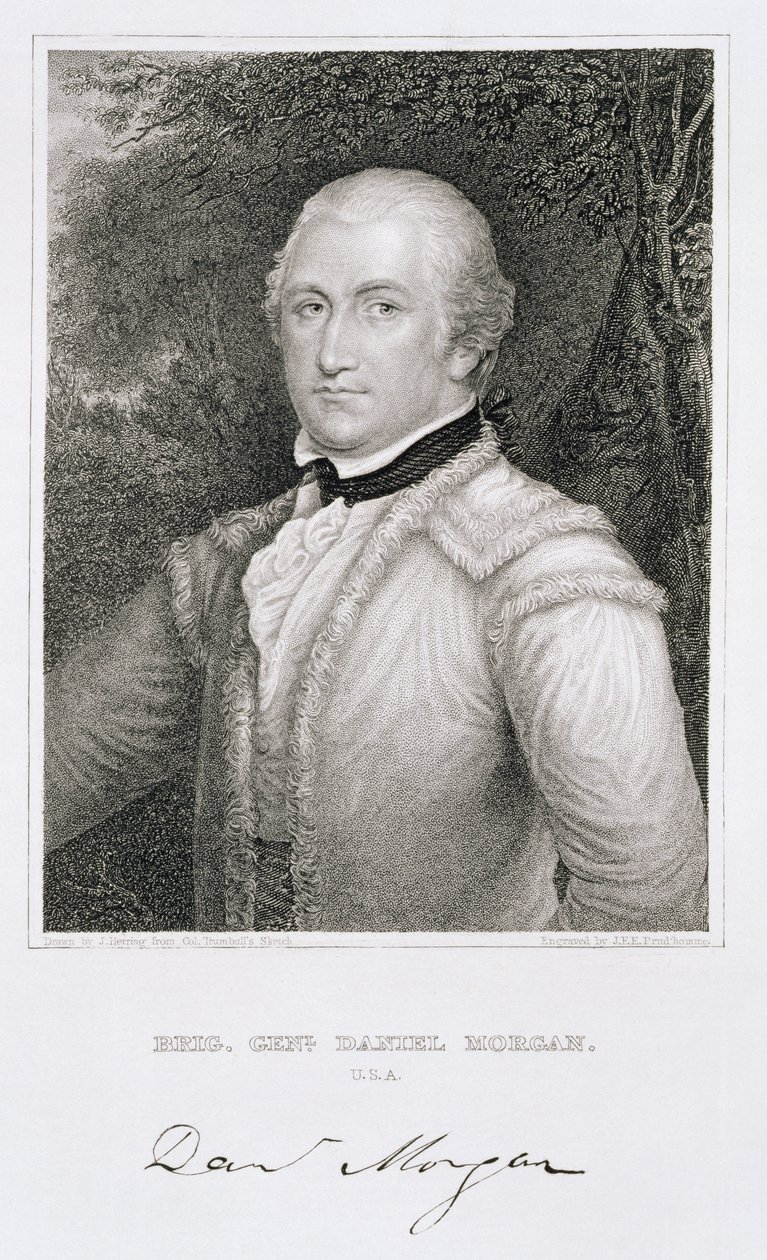 Generał brygady Daniel Morgan (1736-1802) wygrawerowany przez Johna Francisa Eugene