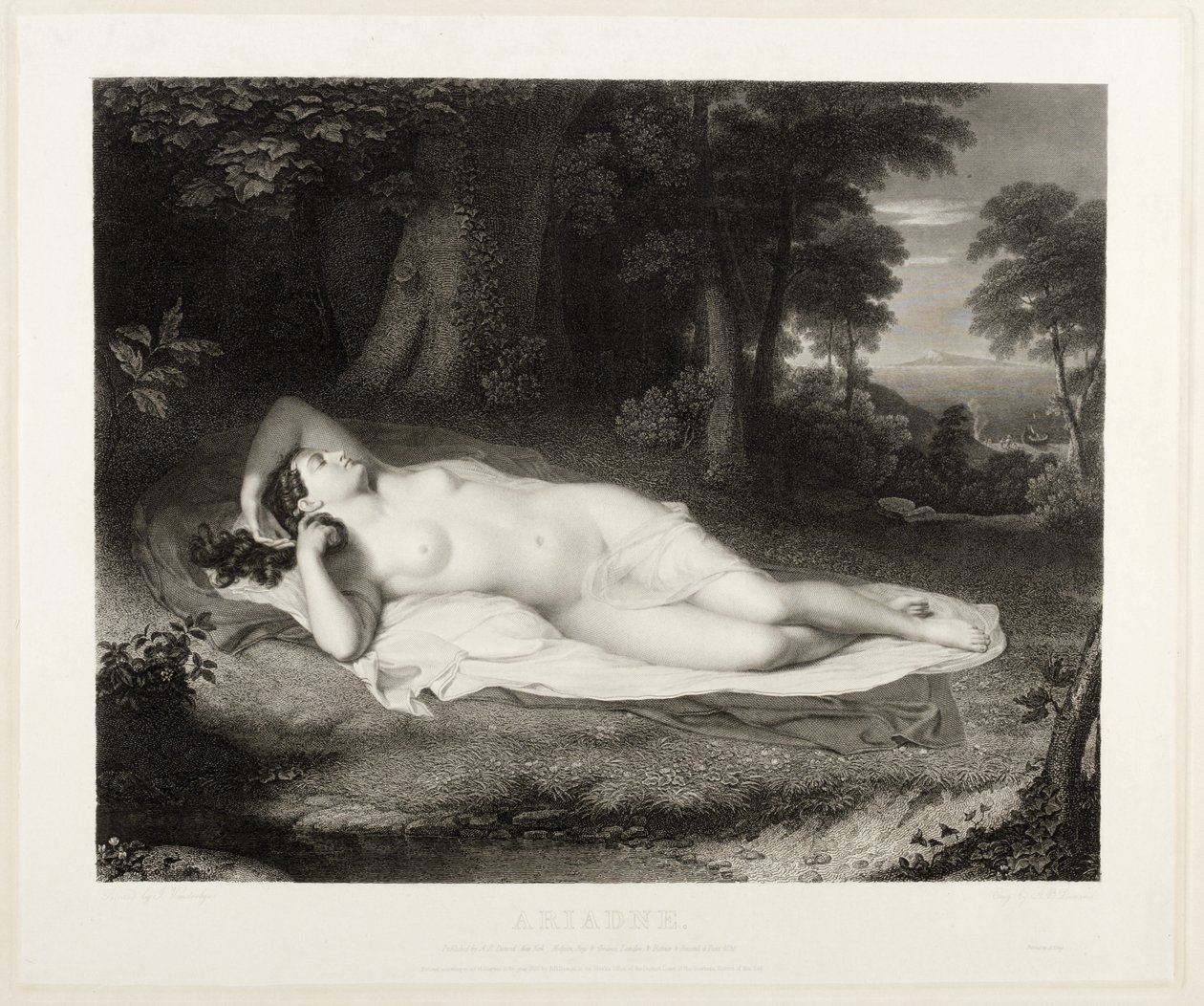 Ariadna, wyryta przez Ashera B. Duranda, 1835 autorstwa John Vanderlyn