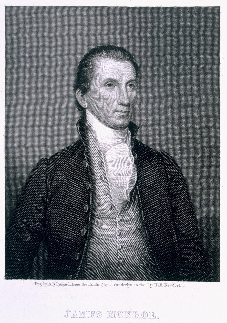 James Monroe, grawerowane przez Ashera Browna Duranda (1796-1886) autorstwa John Vanderlyn
