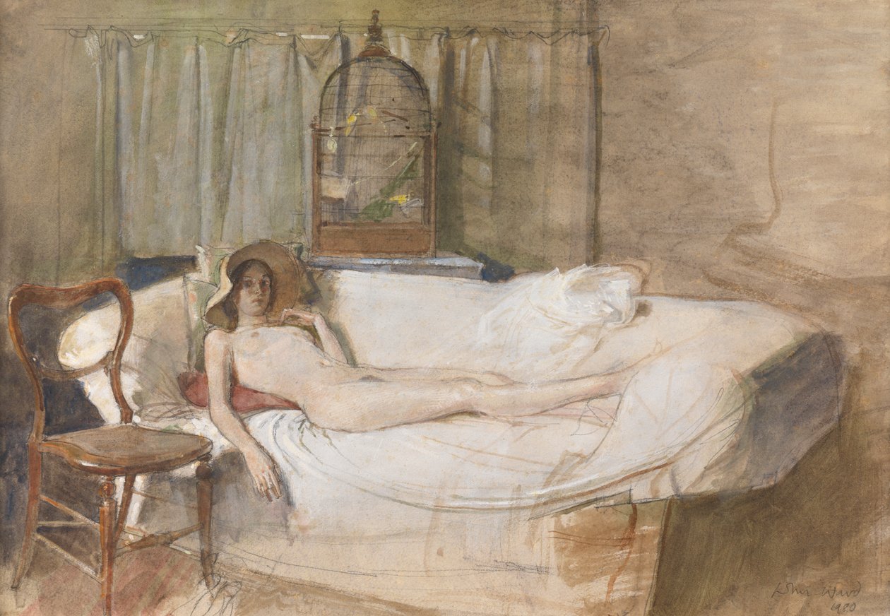 Nago na sofie autorstwa John Ward