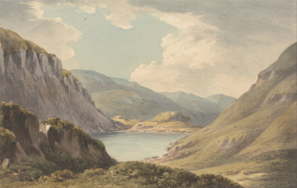 Llyn Geirionn niedaleko Trefriew, nad rzeką Conway, Carnarvonshire autorstwa John Warwick Smith
