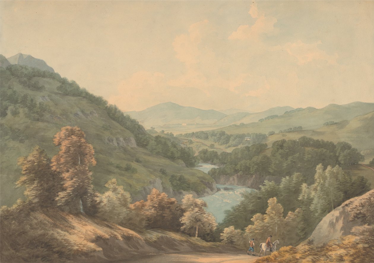 Wodospady Doshart z Upper End of Loch Tay autorstwa John Warwick Smith
