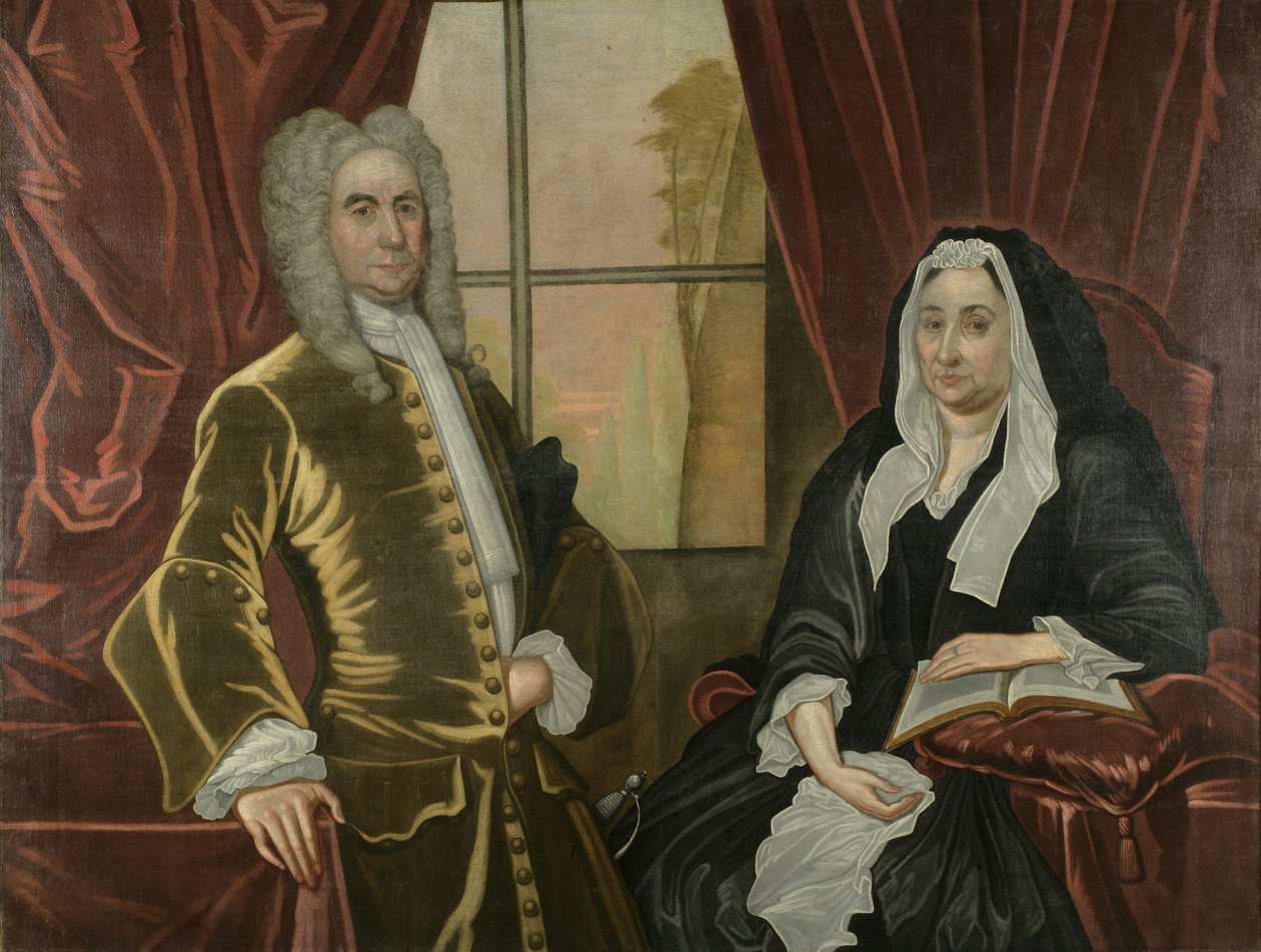 Kapitan i pani Johannes Schuyler, ok. 1725-35 olej na płótnie autorstwa John Watson