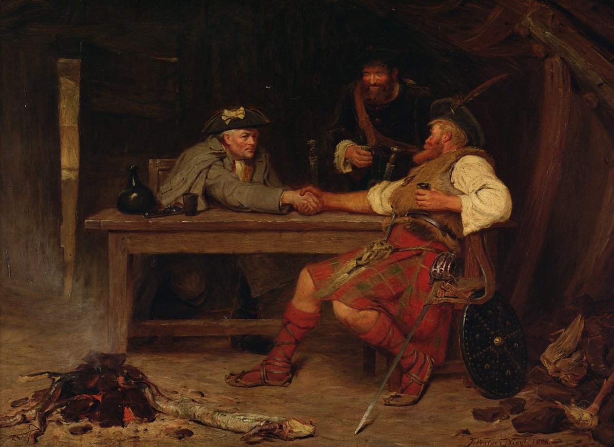 Na lepsze czy gorsze — Rob Roy i Baillie, 1886 autorstwa John Watson Nicol