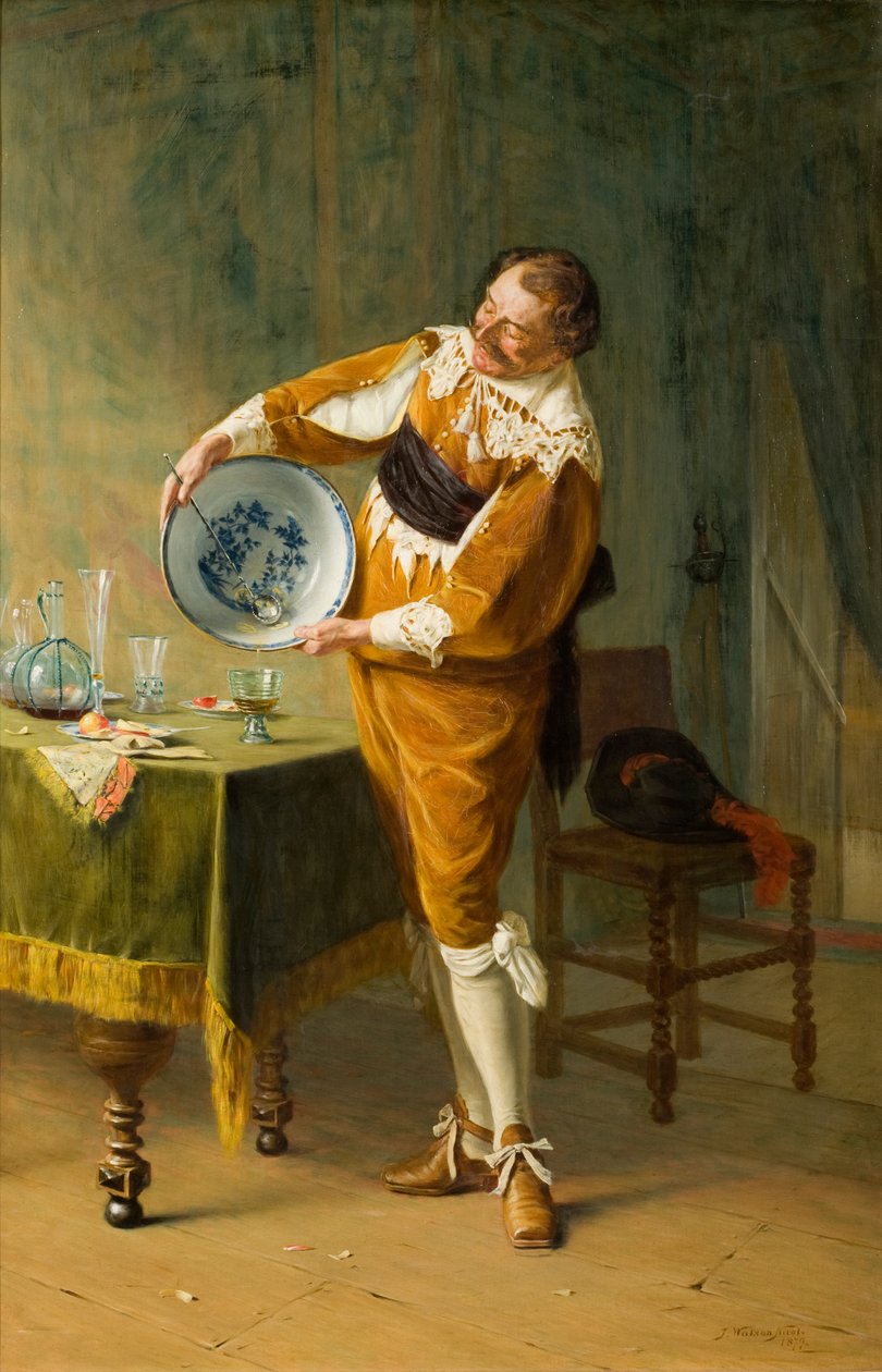 Dno misy z ponczem, 1879 autorstwa John Watson Nicol