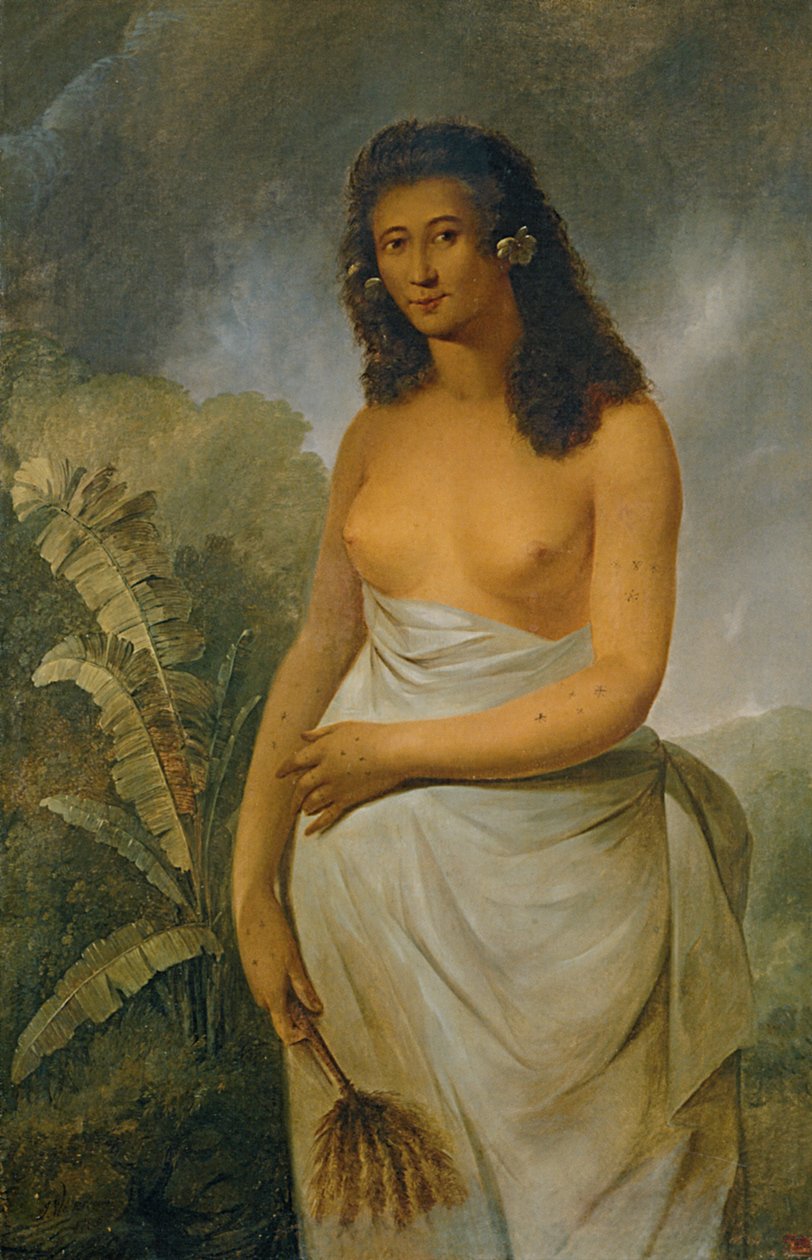 Tahitańska księżniczka Poedua, córka Oreo autorstwa John Webber