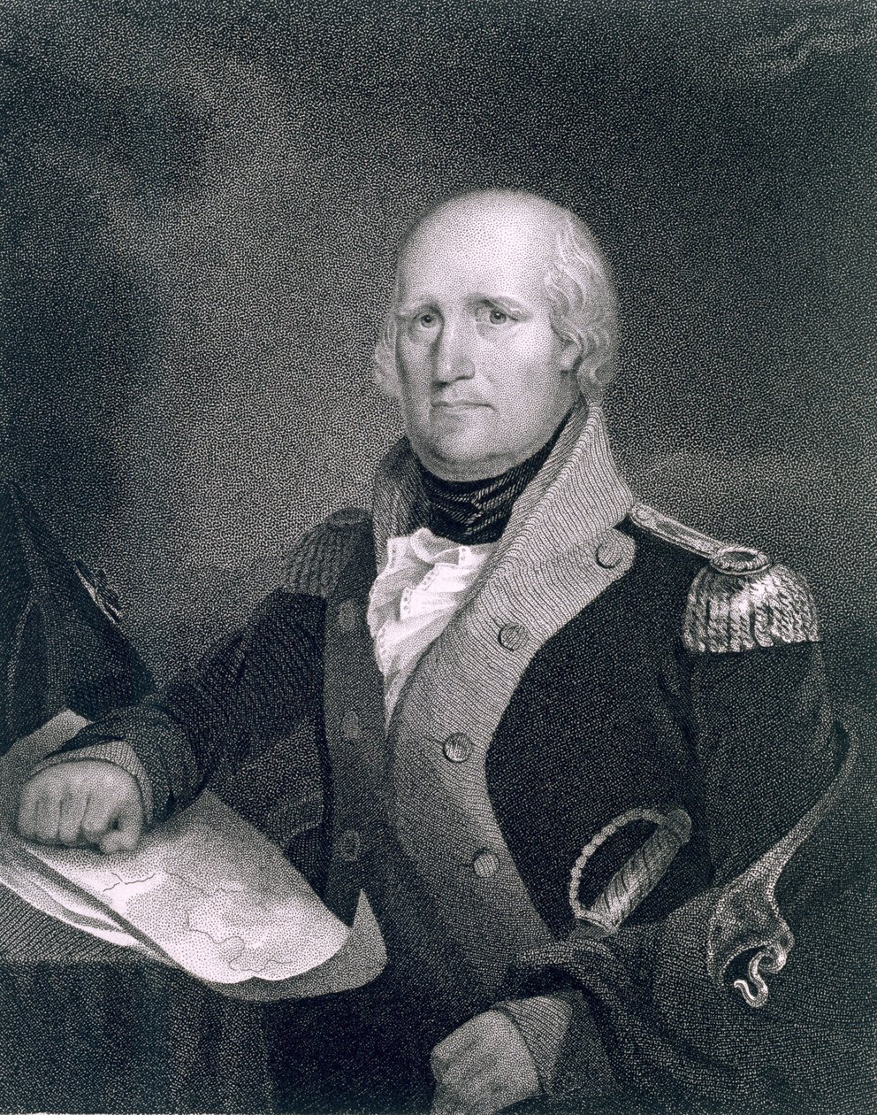 George Rogers Clark (1752-1818) grawerowane przez Thomasa B. Welcha (1814-74) według kopii oryginału Jamesa Bartona Longacre (1794-1869) autorstwa John Wesley Jarvis