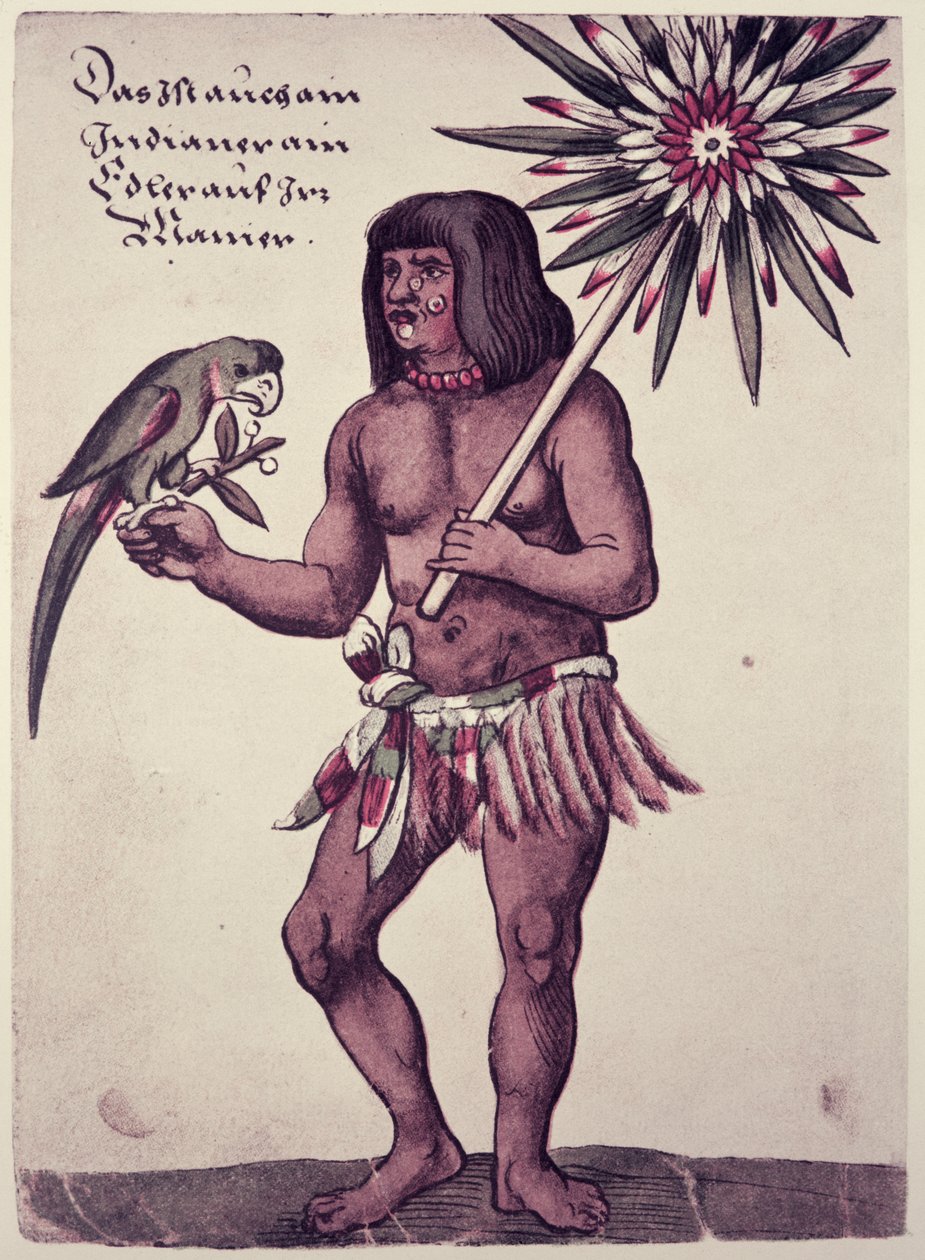 Amazonka Indian , grawerowane przez Theodore de Bry (1528-98) autorstwa John White