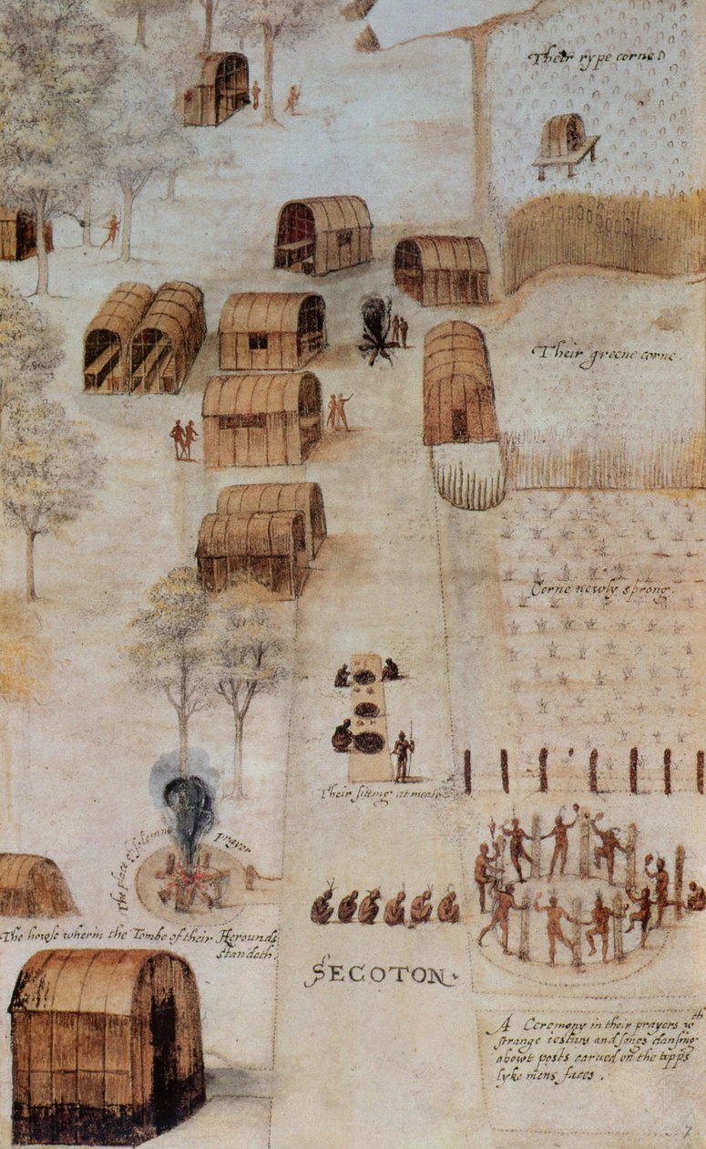 Indiańska Wioska Secoton autorstwa John White
