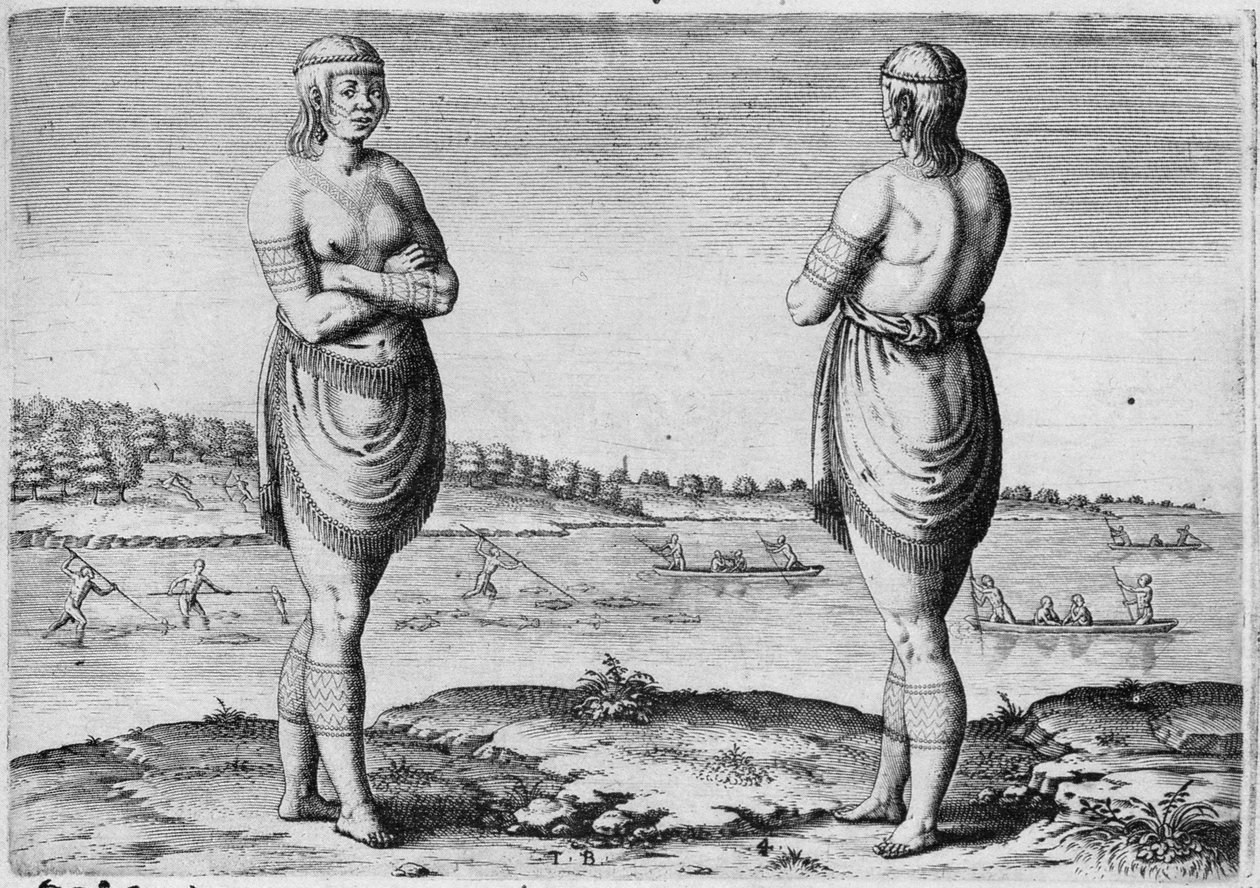 Indianka z Secoton, rytowana przez Theodora de Bry (1528-1598) autorstwa John White
