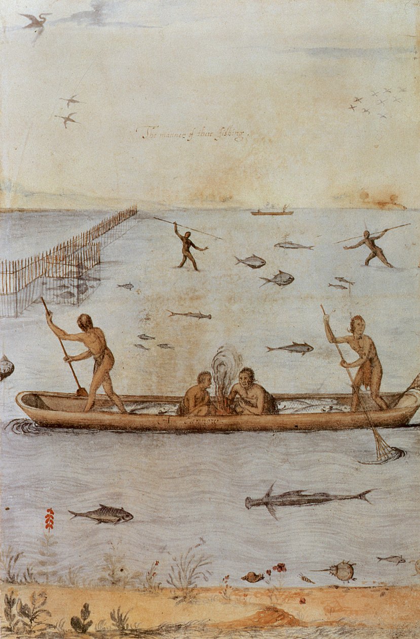 Indianie Wędkarstwo autorstwa John White