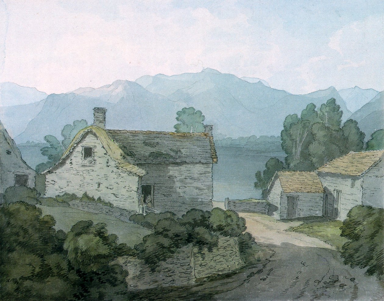 Na Ullswater, Cumberland, 1791 autorstwa John White Abbott