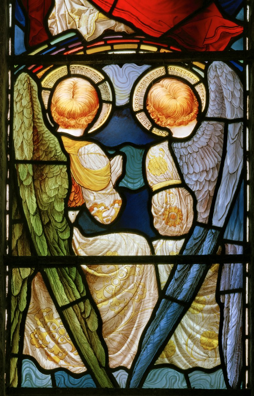 Anioły, Te Deum, Wschodnie Okno, ok.1888 autorstwa John William Brown