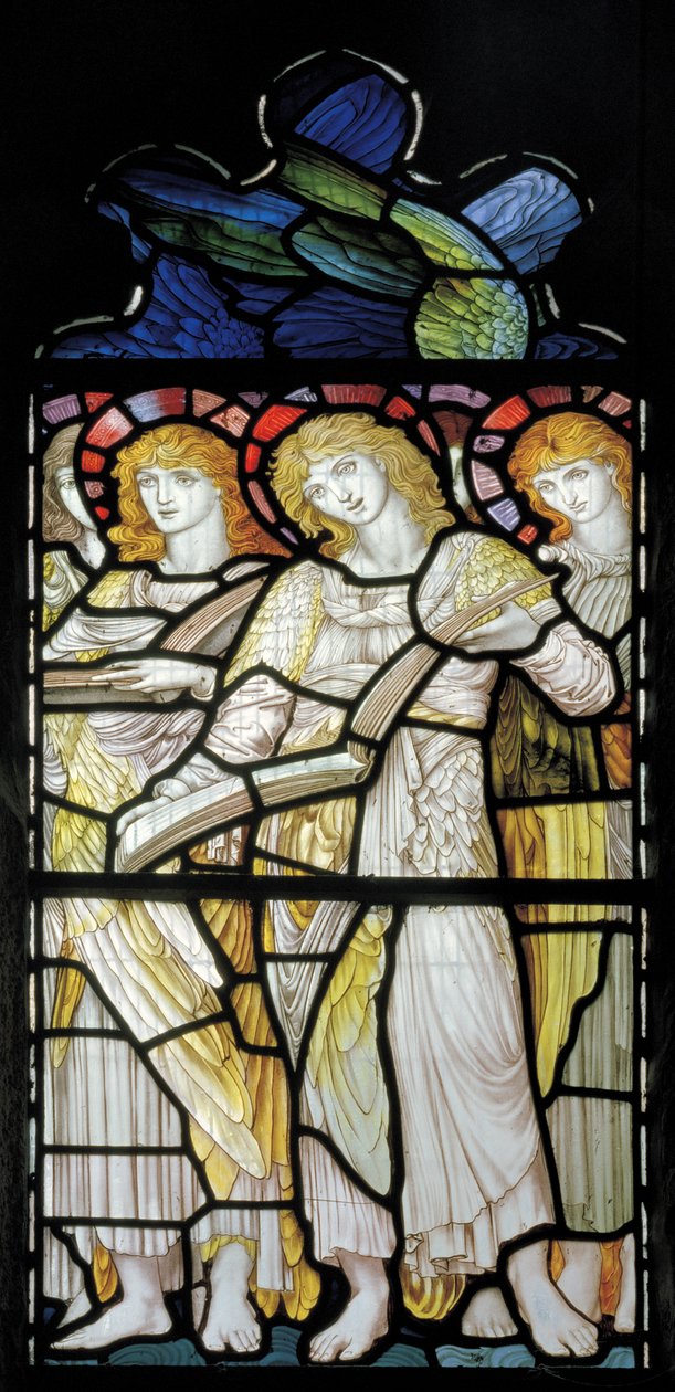 Śpiewające anioły, Te Deum, Wschodnie okno, ok.1888 r. autorstwa John William Brown