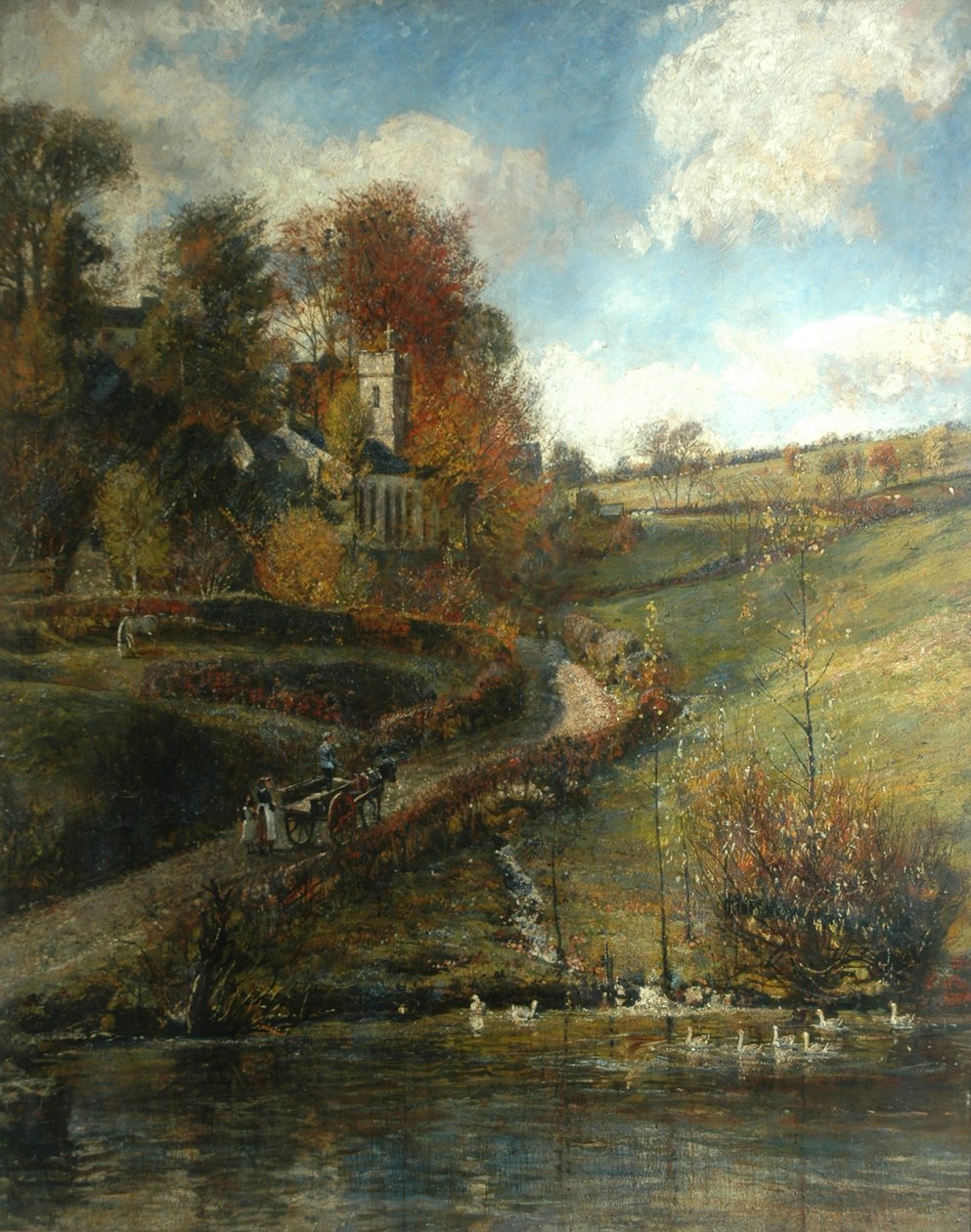 Kościół Lindale autorstwa John William Buxton Knight