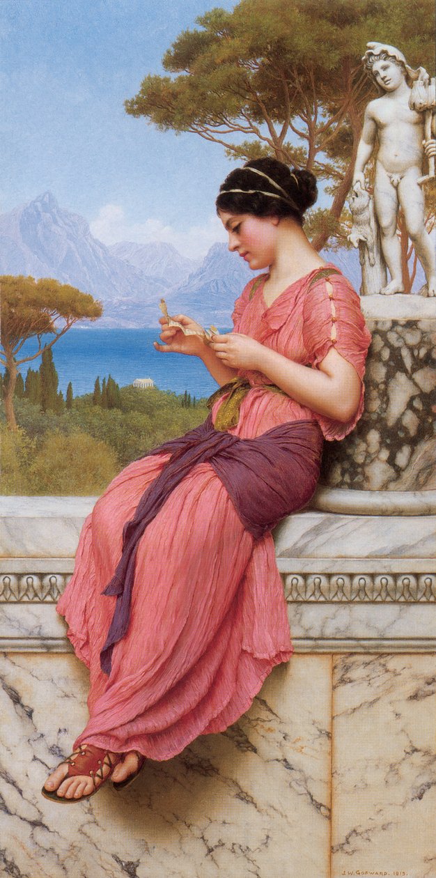 List miłosny Słodki bilet autorstwa John William Godward