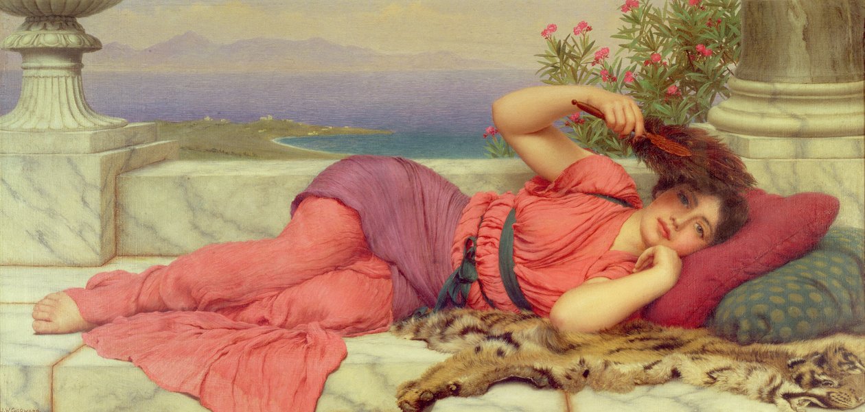 Odpoczynek w południe, 1910 autorstwa John William Godward