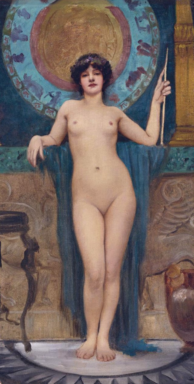 Studium Campaspe autorstwa John William Godward