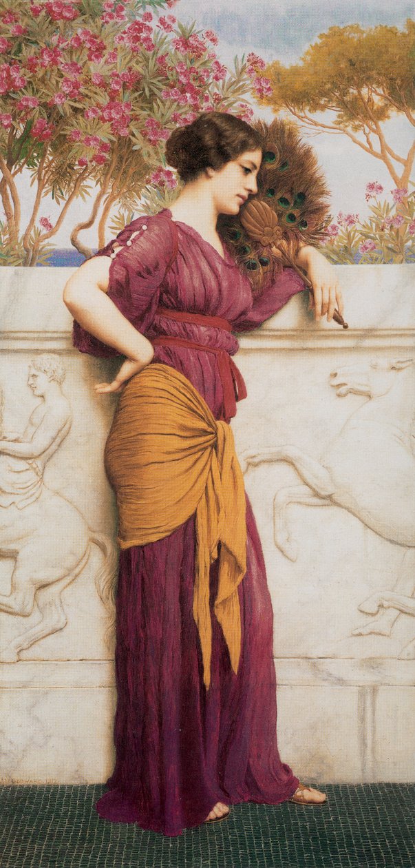 Pawi Fan autorstwa John William Godward