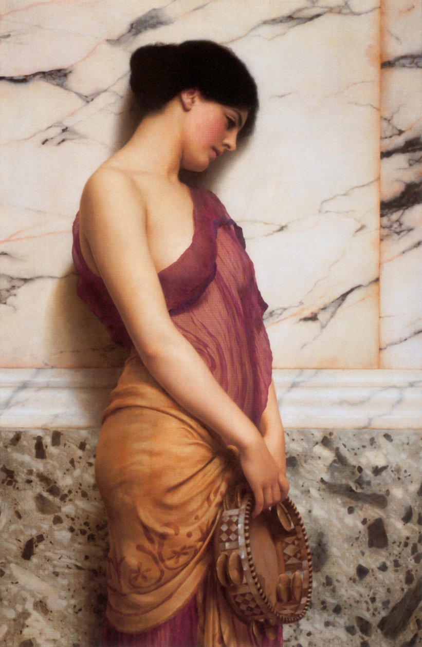 Dziewczyna z Tamburynu autorstwa John William Godward