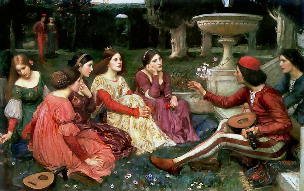 Opowieść z Dekameronu autorstwa John William Waterhouse