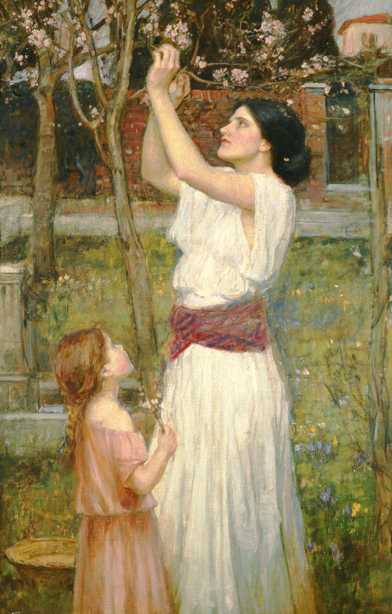 Kwiaty migdałowe, ok. 1916 autorstwa John William Waterhouse