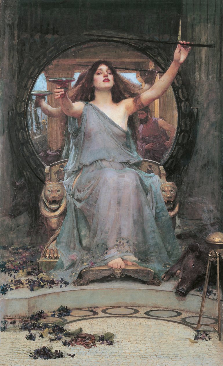 Kirke ofiarowujący kielich Odyseuszowi autorstwa John William Waterhouse
