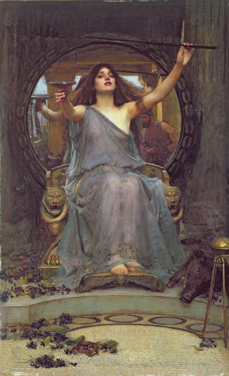 Kirke ofiarowujący kielich Ulissesowi, 1891 autorstwa John William Waterhouse