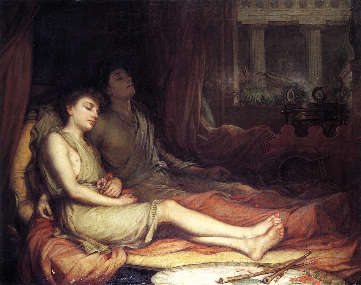 Sen i śmierć jego przyrodniego brata autorstwa John William Waterhouse