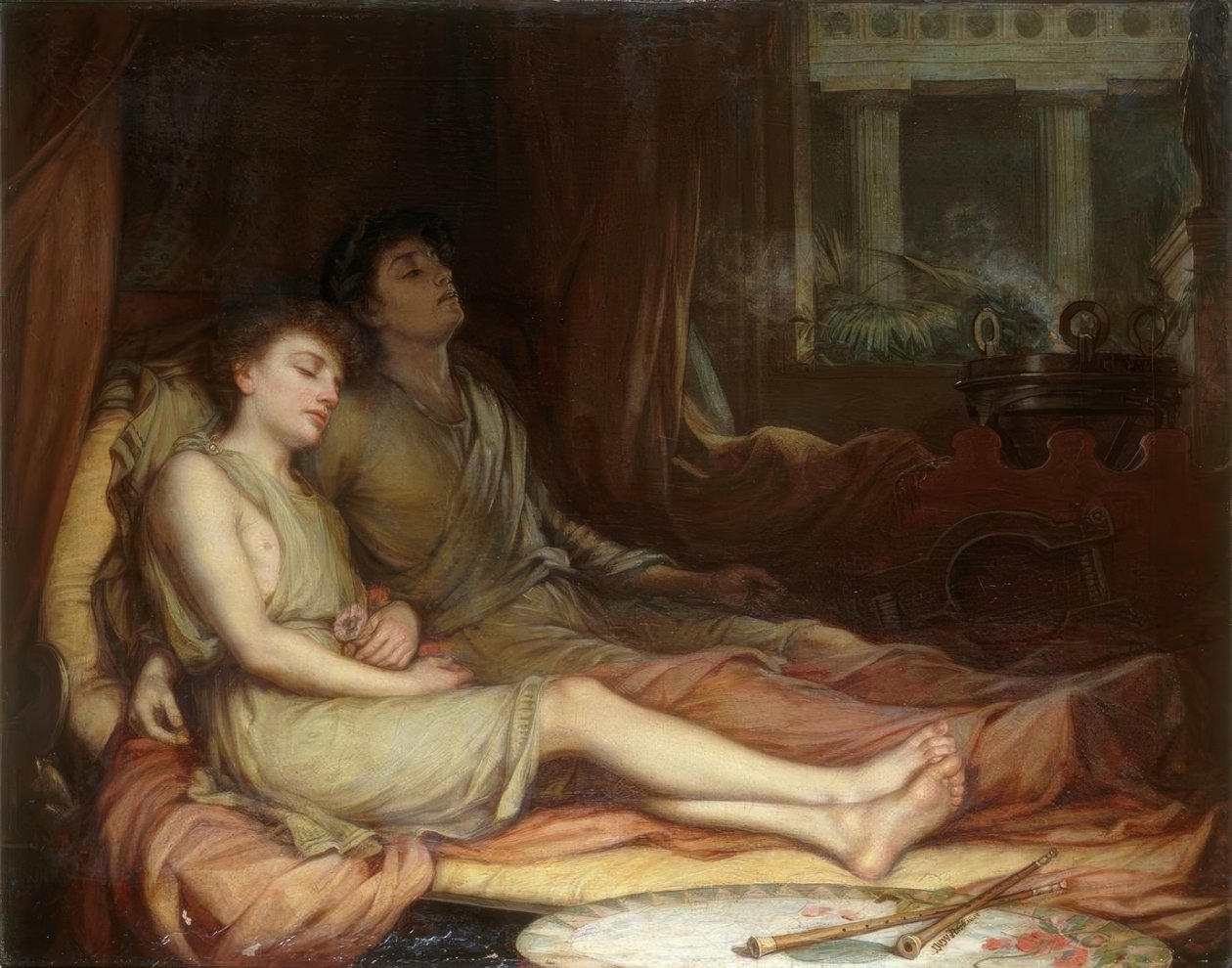 Sen i śmierć jego przyrodniego brata autorstwa John William Waterhouse