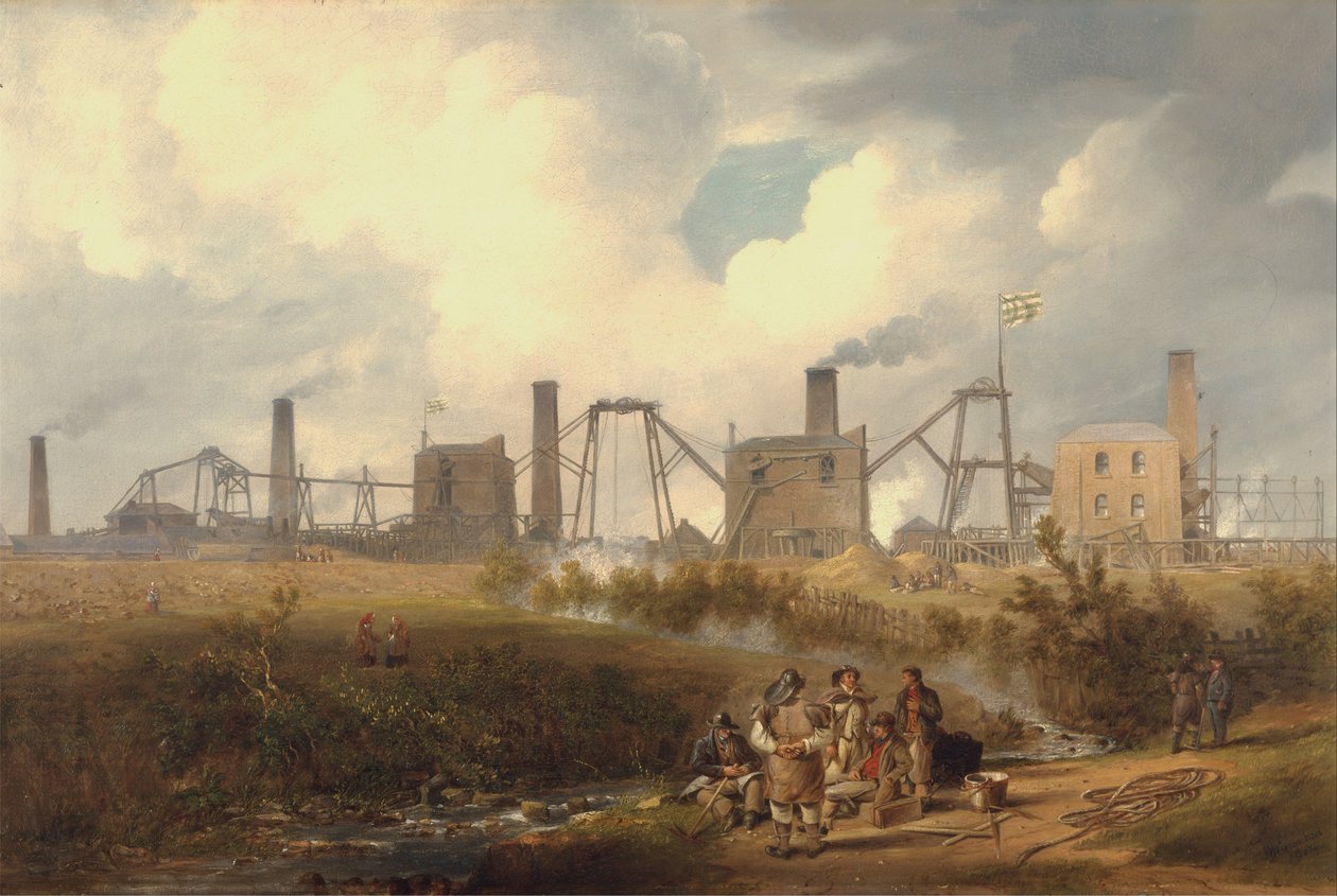 Widok na Murton Colliery w pobliżu Seaham, County Durham autorstwa John Wilson Carmichael