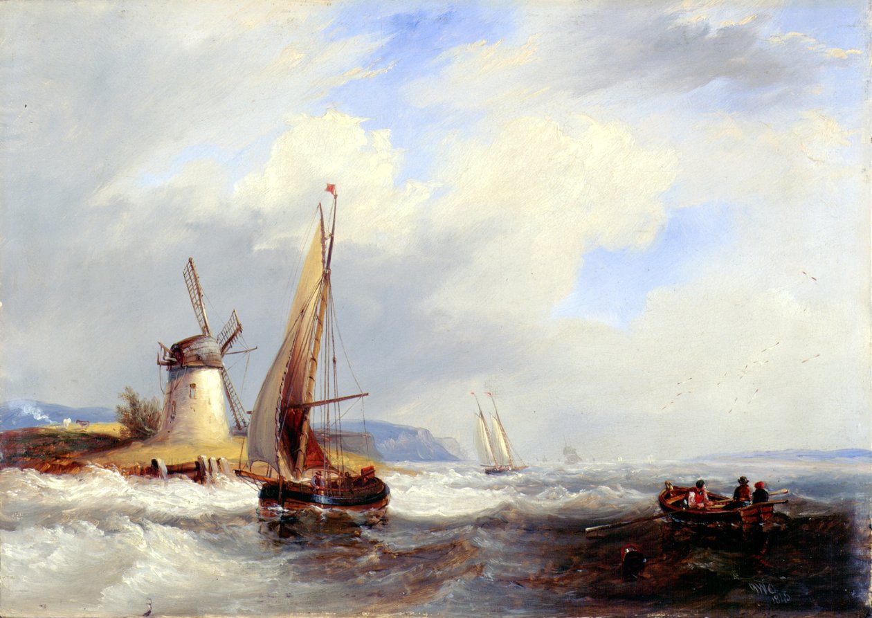 Scena przybrzeżna autorstwa John Wilson Carmichael