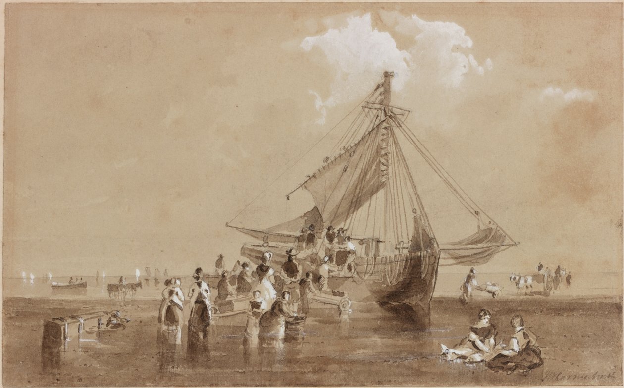 Na plaży w Redcar (kolor nadwozia) autorstwa John Wilson Carmichael
